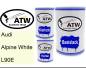 Preview: Audi, Alpine White, L90E: 500ml Lackdose + 500ml Klarlack + 250ml Härter - Set, von ATW Autoteile West.